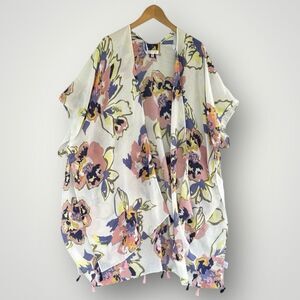 🎉5 for $45🎉  Woven Heart Kimono Open Top Women One Size S,M,L